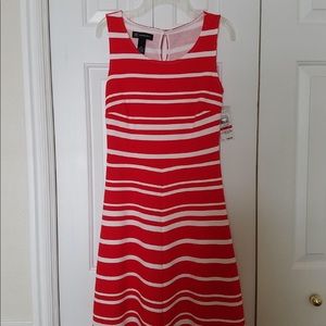 White and red stripe dress size XS